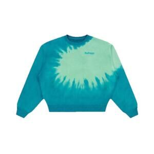 madhappy tie dye sweatshirt crewneck pullover blue teal size medium